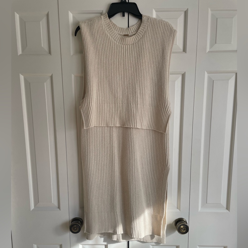 Adam Lippes Cream Knit Top Dress